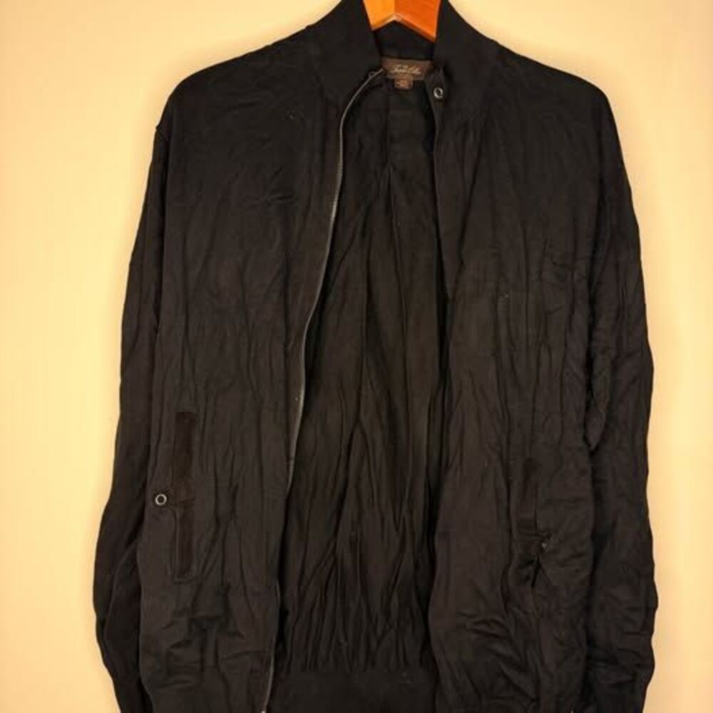 Tasso Elba Black Full Zip Sweater Jacket XXL